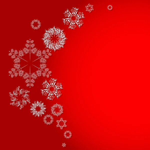 Navidad, rojo y blanco, copos de nieve — Foto de Stock