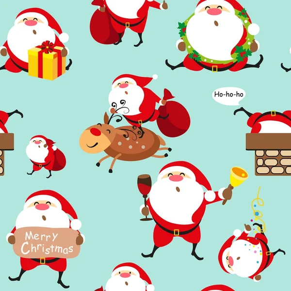 Noel Baba, Noel ayarlamak, desen — Stok fotoğraf
