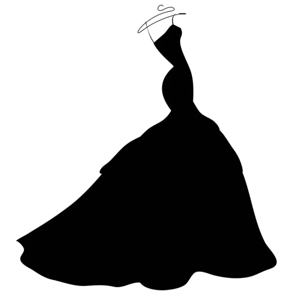 ハンガーのウェディングドレスデザインのスケッチ — ストック写真