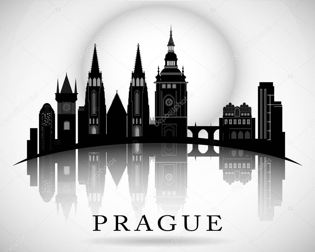Modern Prague City Skyline Design - Czech Republic 