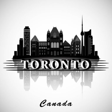 Modern Toronto şehir manzarası tasarım. Kanada 