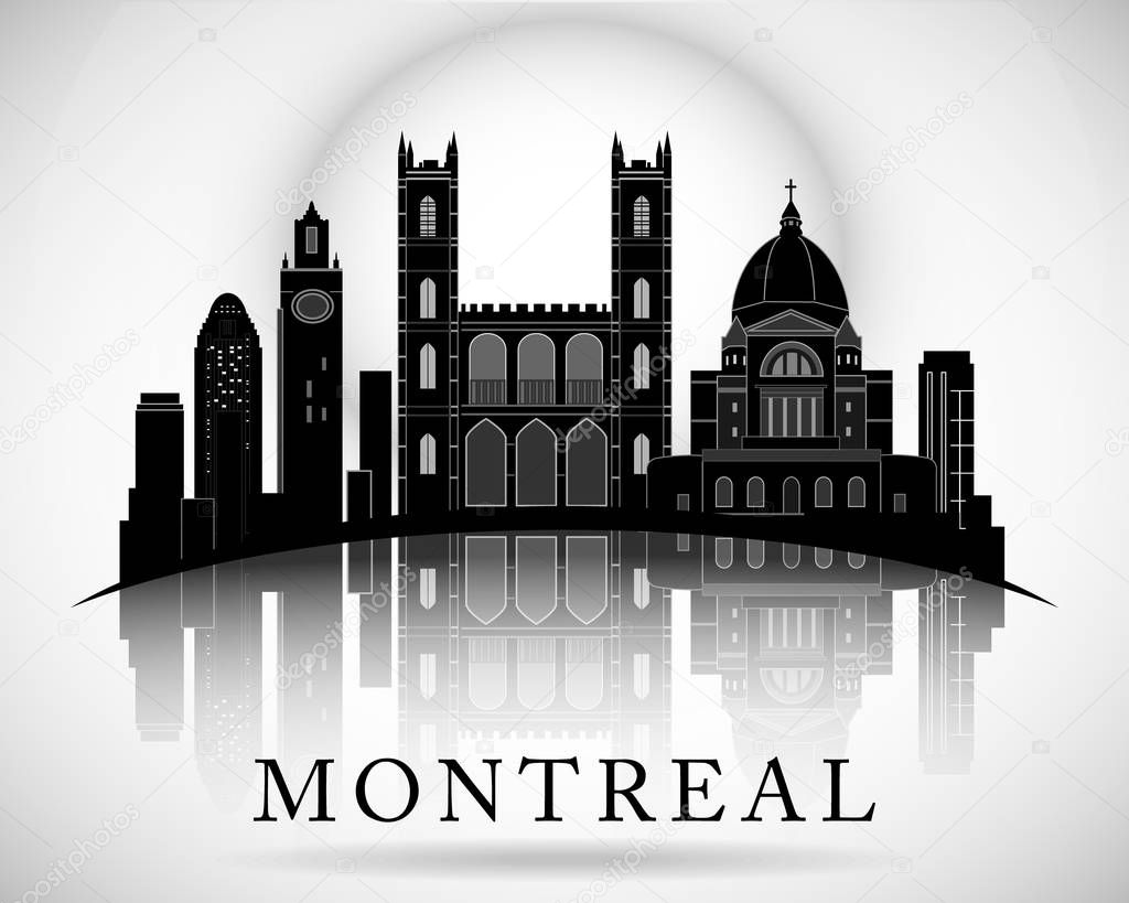 Modern Montreal City Skyline Design. Canada 