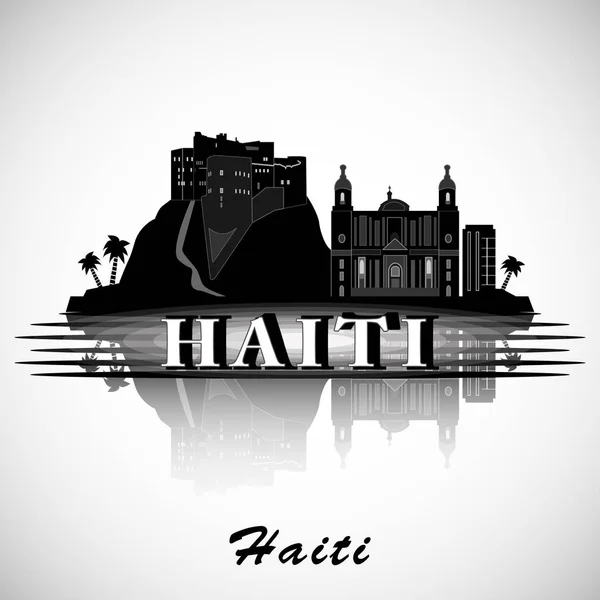 Modernes haiti skyline design. Vektorsilhouette — Stockvektor