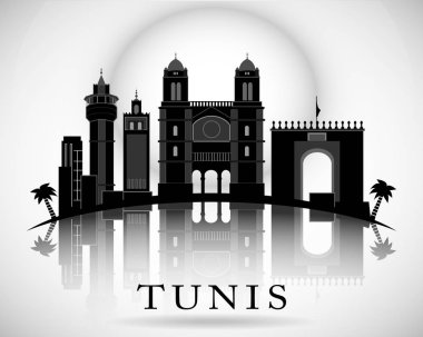 Modern Tunus City Skyline tasarımı 