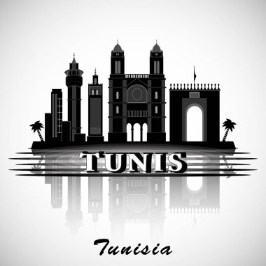 Modern Tunus City Skyline tasarımı