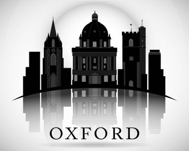 Modern Oxford şehir manzarası tasarım. İngiltere 