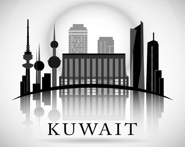 Diseño moderno de Kuwait City Skyline — Vector de stock