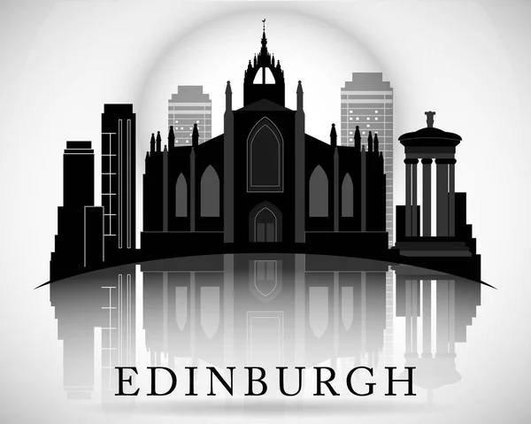 Modern Edinburgh City Skyline Design. Escócia — Vetor de Stock