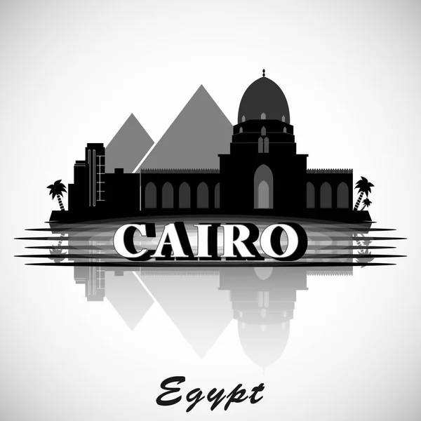 Moderno Cairo City Skyline Design. Egipto —  Vetores de Stock