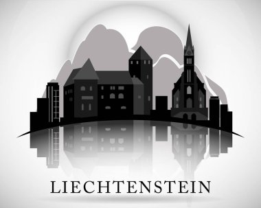 Modern Liechtenstein Skyline tasarımı 