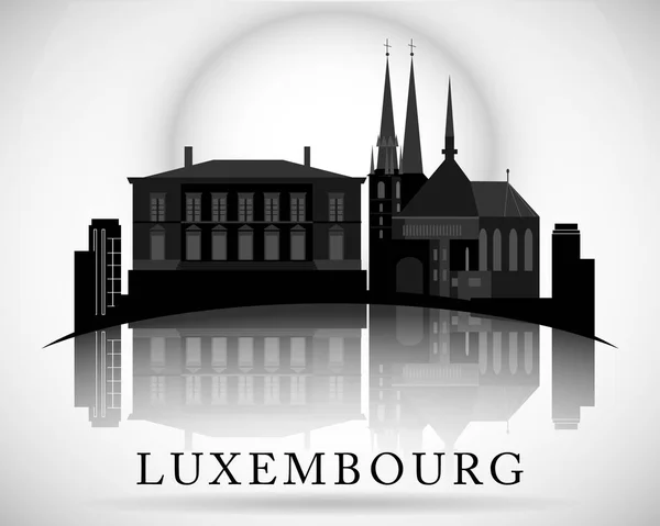 Modernes luxemburgisches Skyline Design — Stockvektor