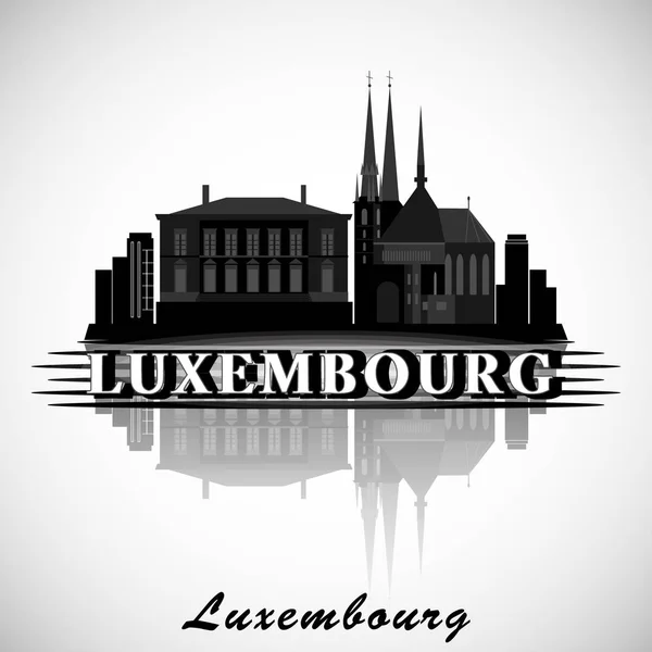 Luksemburgu nowoczesne Skyline Design — Wektor stockowy