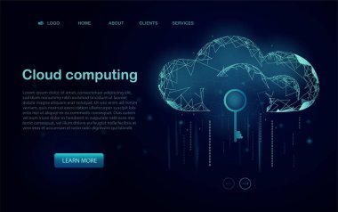 Bulut Hesaplama konsepti. Bulut servisi. Mobil uygulama. İnternet teknolojisi. Güvenli veri depolama kavramı. Çevrimiçi servis. Data, bilgi güvenliği. Düz Vektör illüstrasyonu.