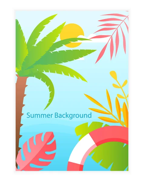 Colorful Summer Layout design Greeting Cards. Suitable for banner, cover book, poster. Easy to edit. Can be for printing or web design Light pleasant summer colors Flat Vector Illustration — Stock Vector