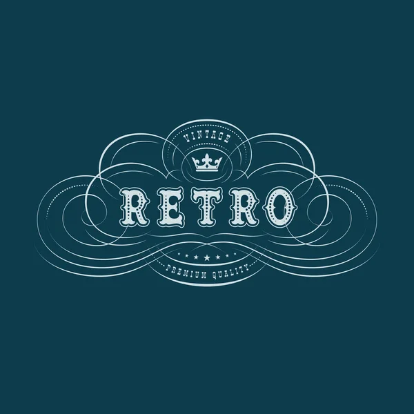 Flourish etiqueta vintage — Vector de stock