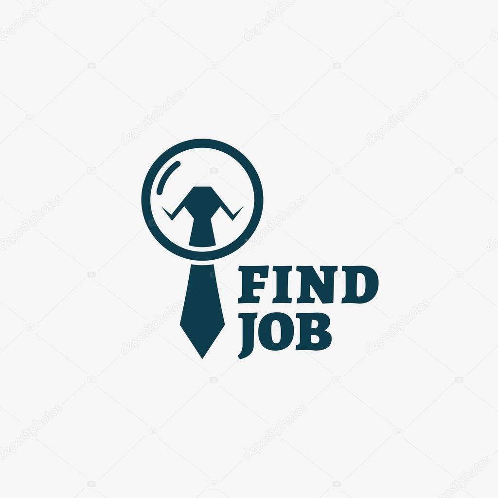 Find job logo template design. Vector illustration.
