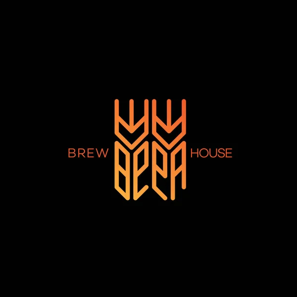 Brew house logo — Vettoriale Stock