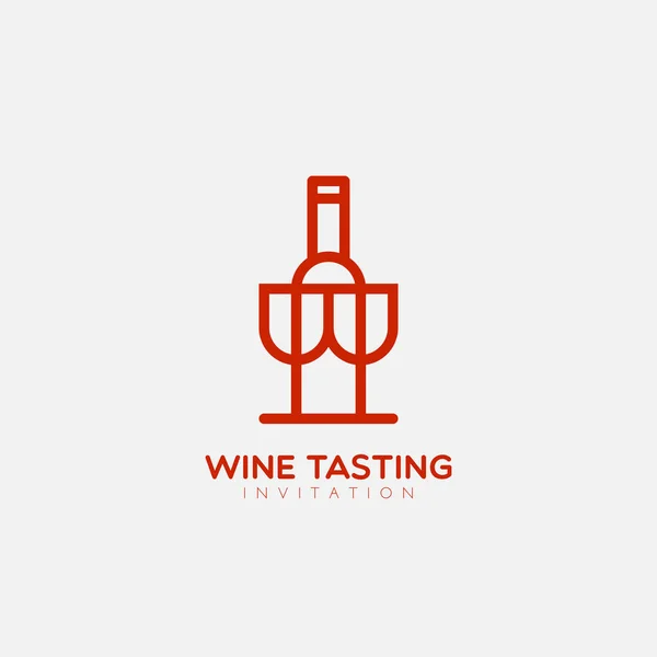 Logo dégustation de vin — Image vectorielle