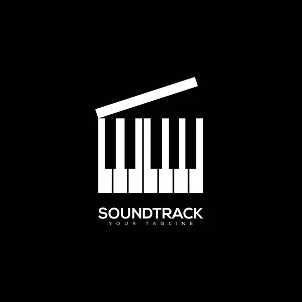 Soundtrack logo şablonu — Stok Vektör