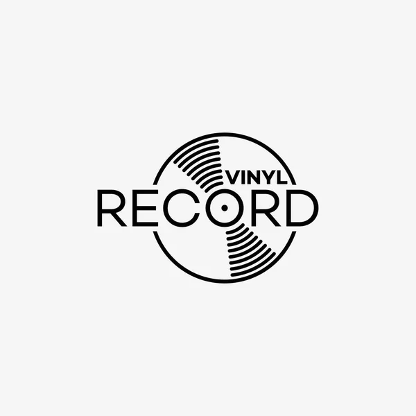 Vinyl record logo — Stock Vector
