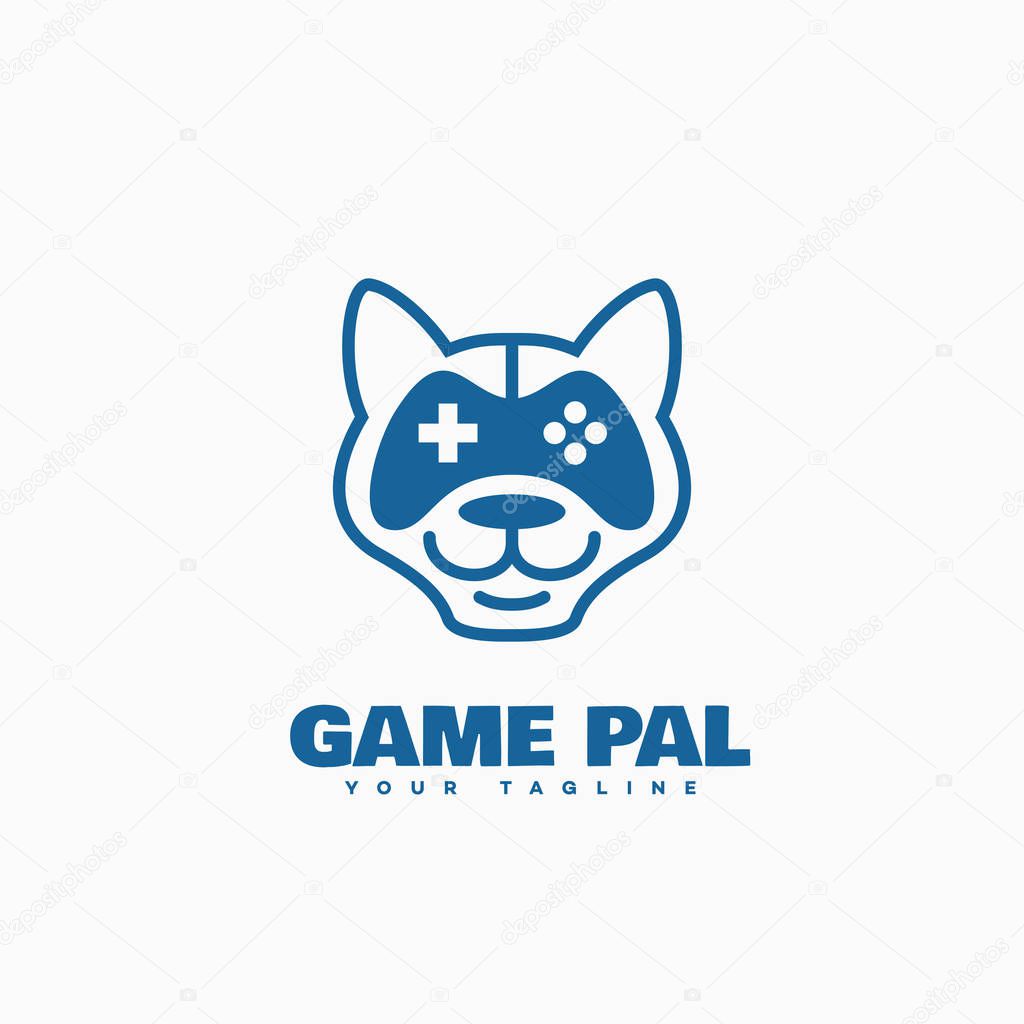 Gamer logo template design. Vector illustration.