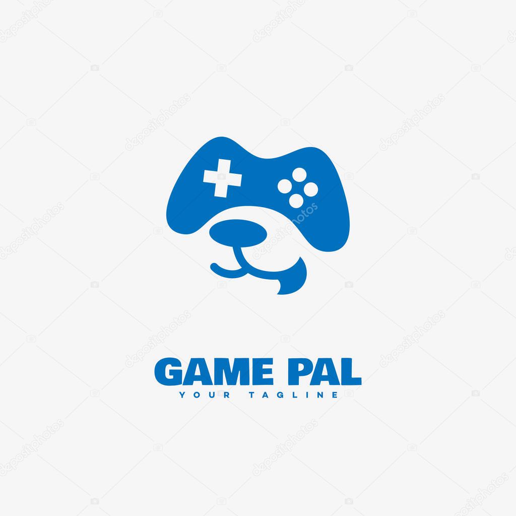 Game pal logo template design. Vector illustration.