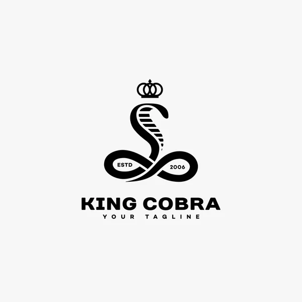 Logotipo de cobra rei — Vetor de Stock