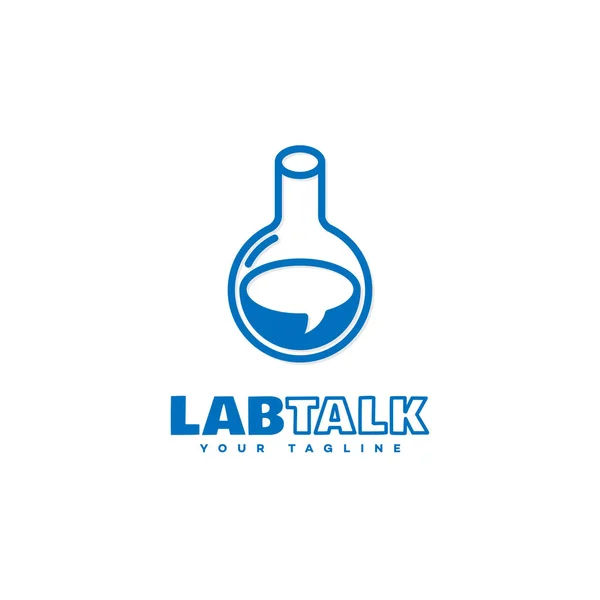 Lab talk logo — Wektor stockowy