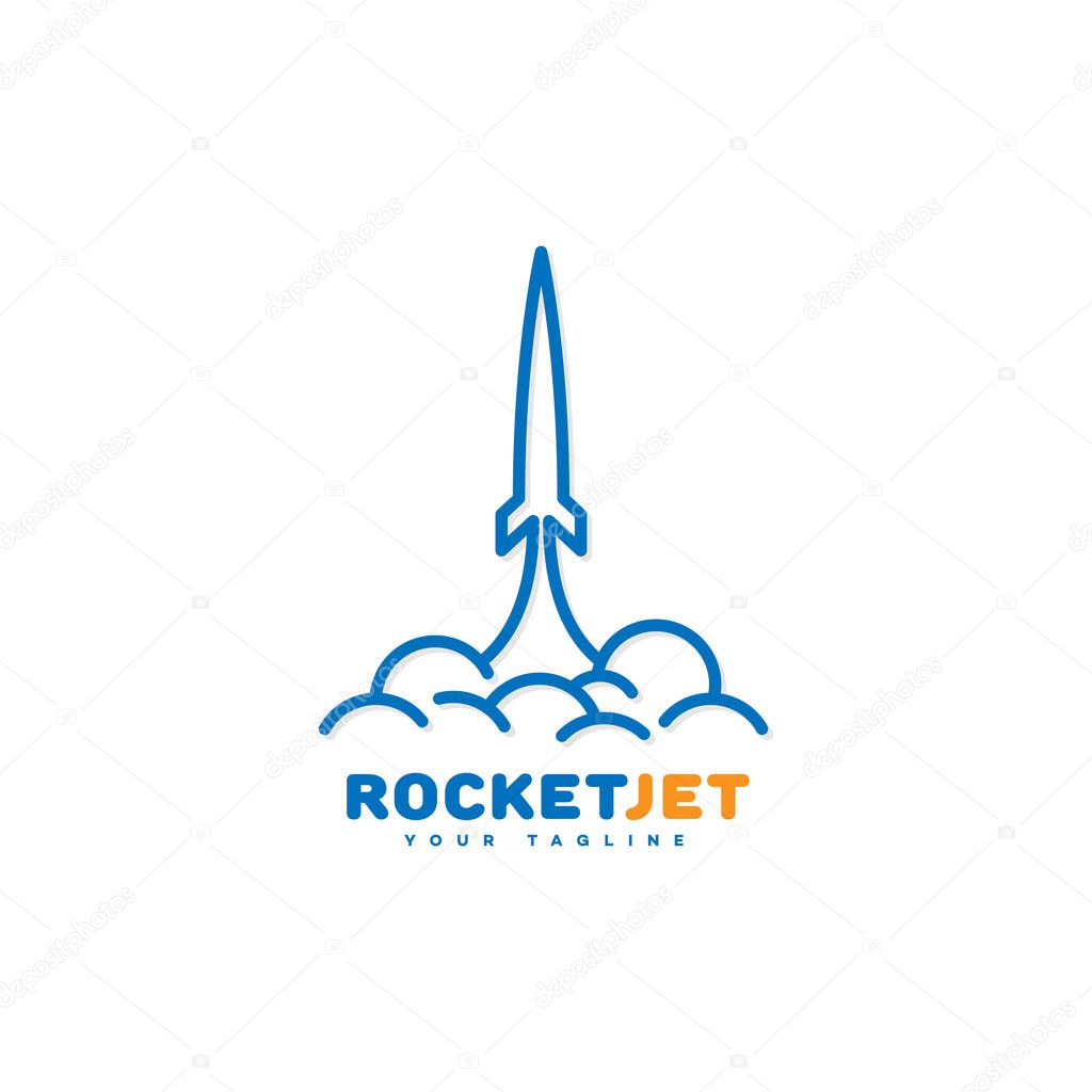 Rocket jet logo