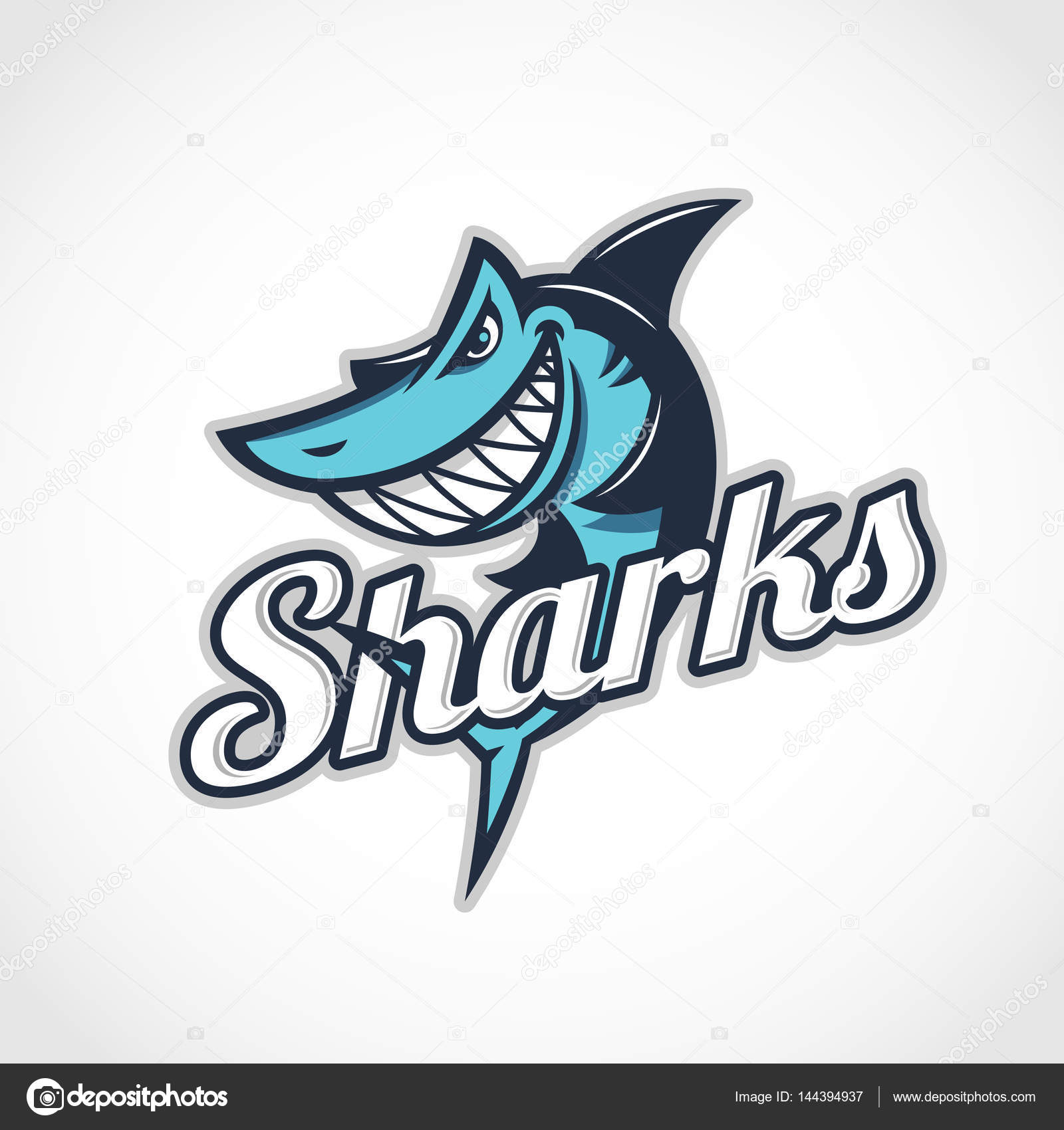 shark mascot template stock vector jazzzzzvector 144394937