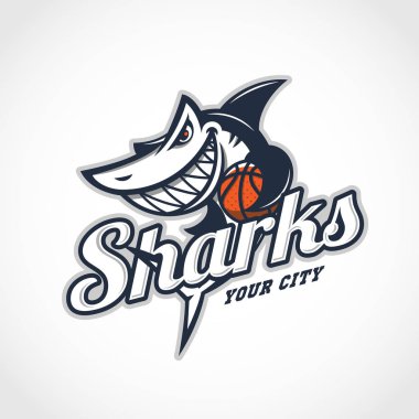 Köpekbalığı maskot şablonu