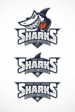 Köpekbalığı maskot şablonu