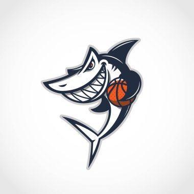 Köpekbalığı maskot şablonu