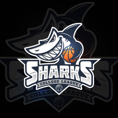 Köpekbalığı maskot şablonu