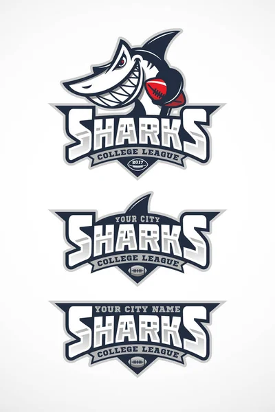 Shark mascot template — Stock Vector