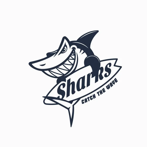 Plantilla mascota de tiburón — Archivo Imágenes Vectoriales
