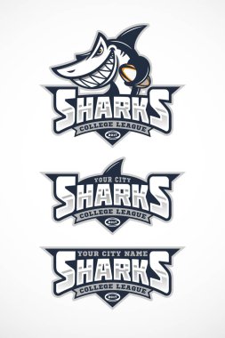 Shark mascot template clipart