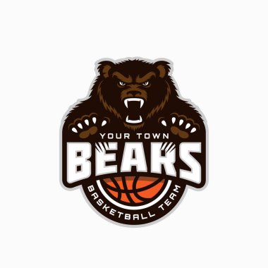 Ayı maskot şablonu