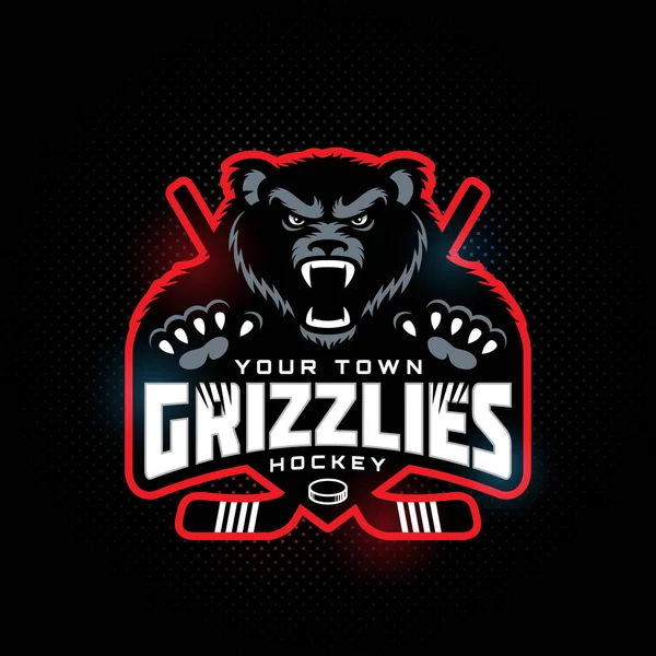 Modello mascotte grizzly — Vettoriale Stock