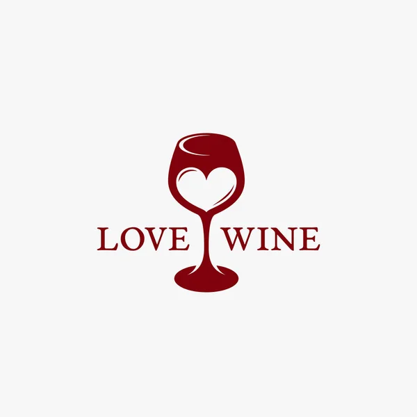 Logo vin amour — Image vectorielle