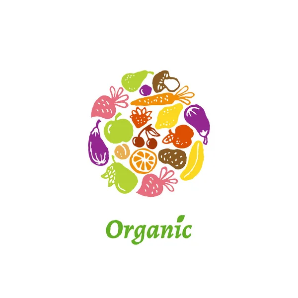 Organic label template — Stock Vector