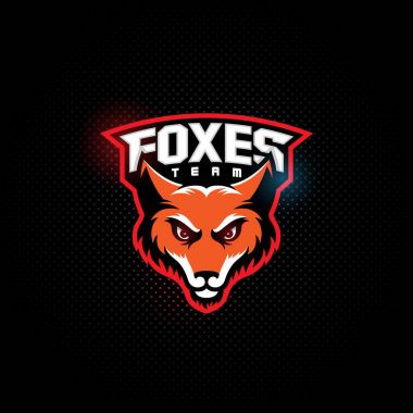 Fox mascot template clipart