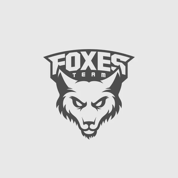 Plantilla mascota Fox — Vector de stock