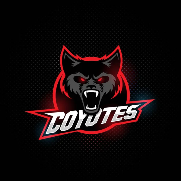 Coyote mascot template — Stock Vector