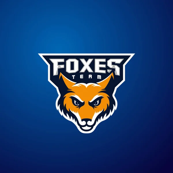 Plantilla mascota Fox — Vector de stock