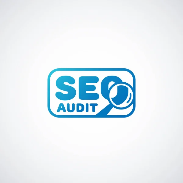Logotipo de auditoria Seo — Vetor de Stock