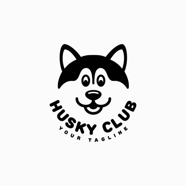 Logo del club Husky — Vector de stock