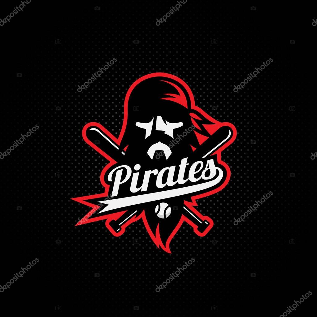 Pirate mascot for a baseball team. Vector illustration.