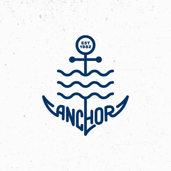 Anker logo sjabloon — Stockvector