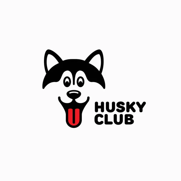 Husky club logo — Stock Vector